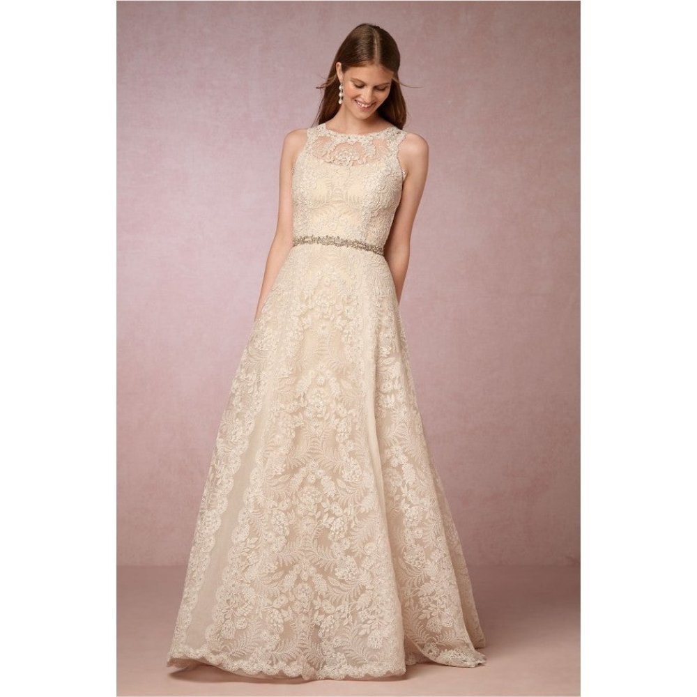 BHLDN Tadashi Shoji Lyra Wedding Gown Size 4